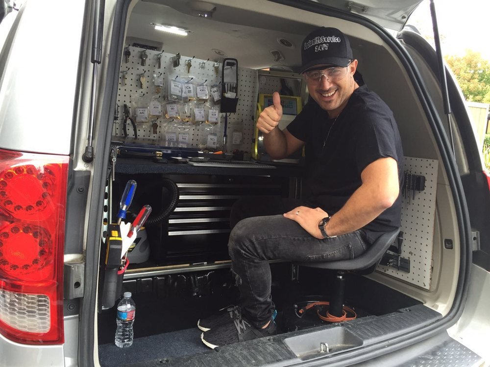Mobile locksmith in service van ready to provide 24/7 emergency lockout assistance
