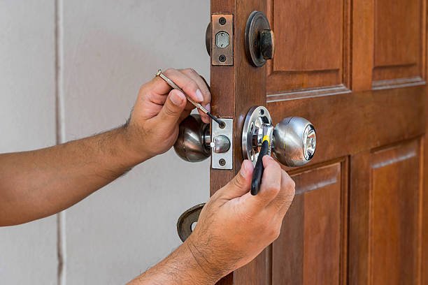 Door lock close-up representing 24/7 locksmith services in Winston-Salem